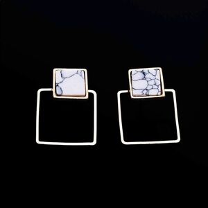 3D Square earring